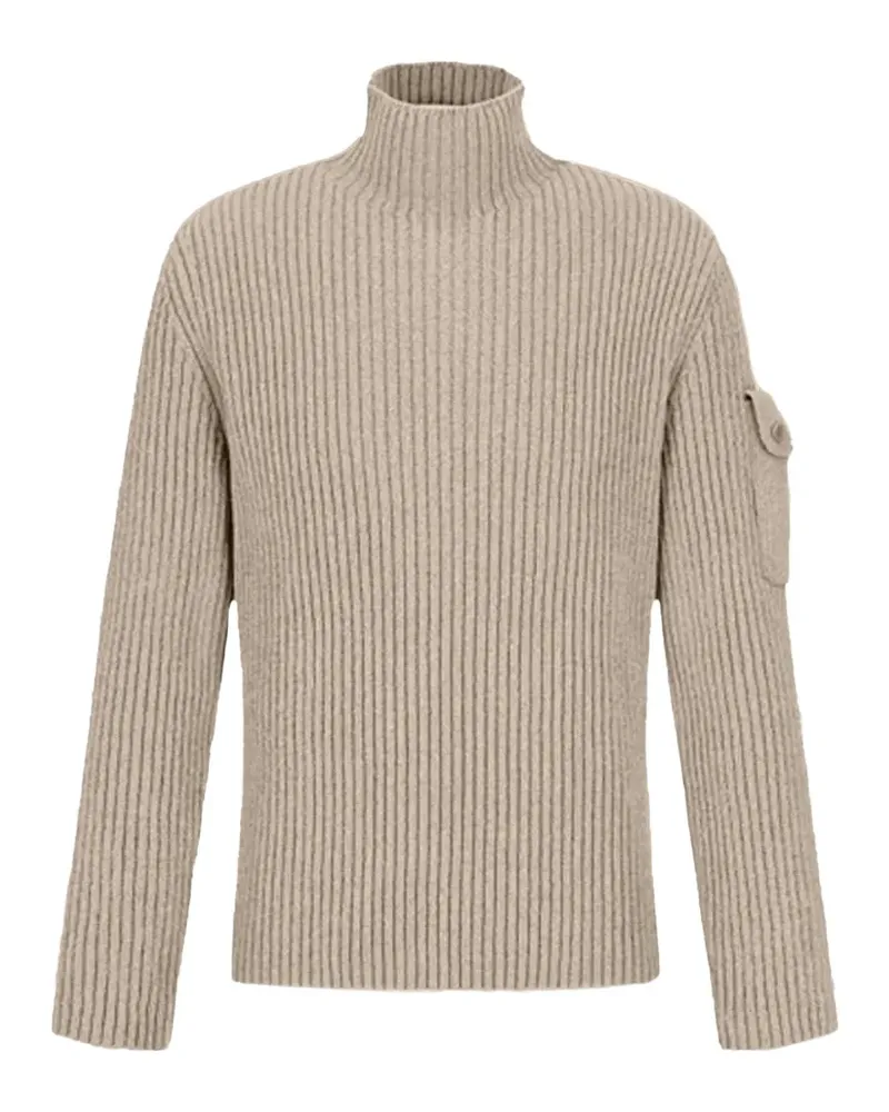 AMOMENTO ribbed velvet-knit sweater - Nude Nude