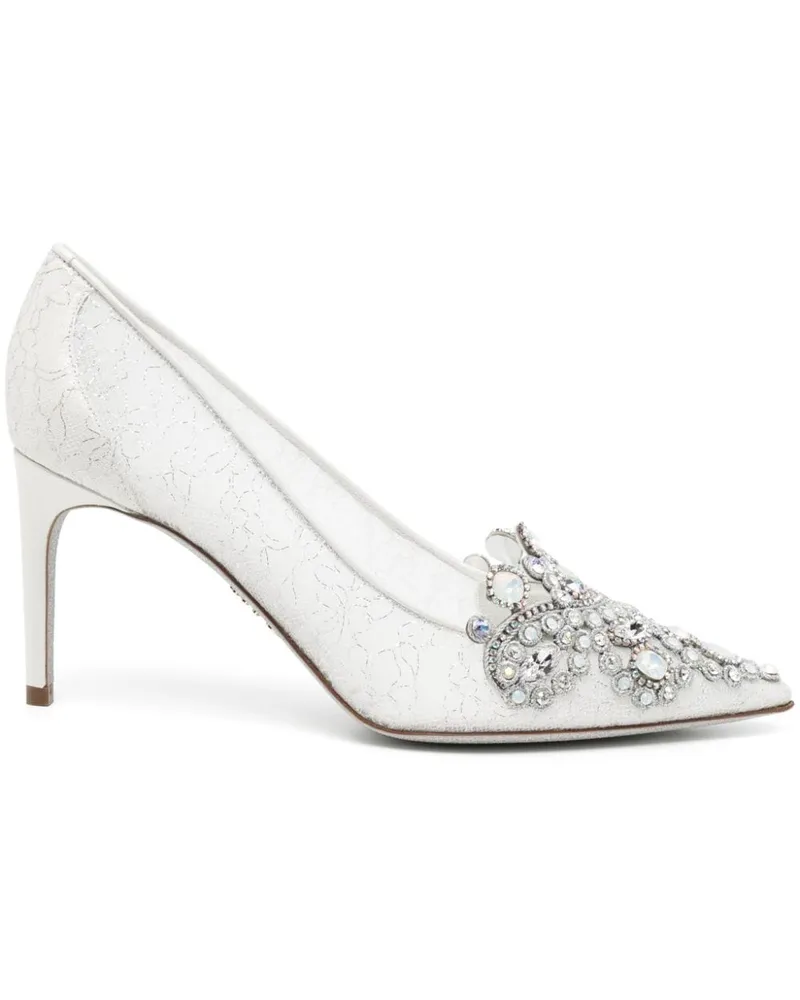 René Caovilla Veneziana Pumps 65mm - Weiß Weiß