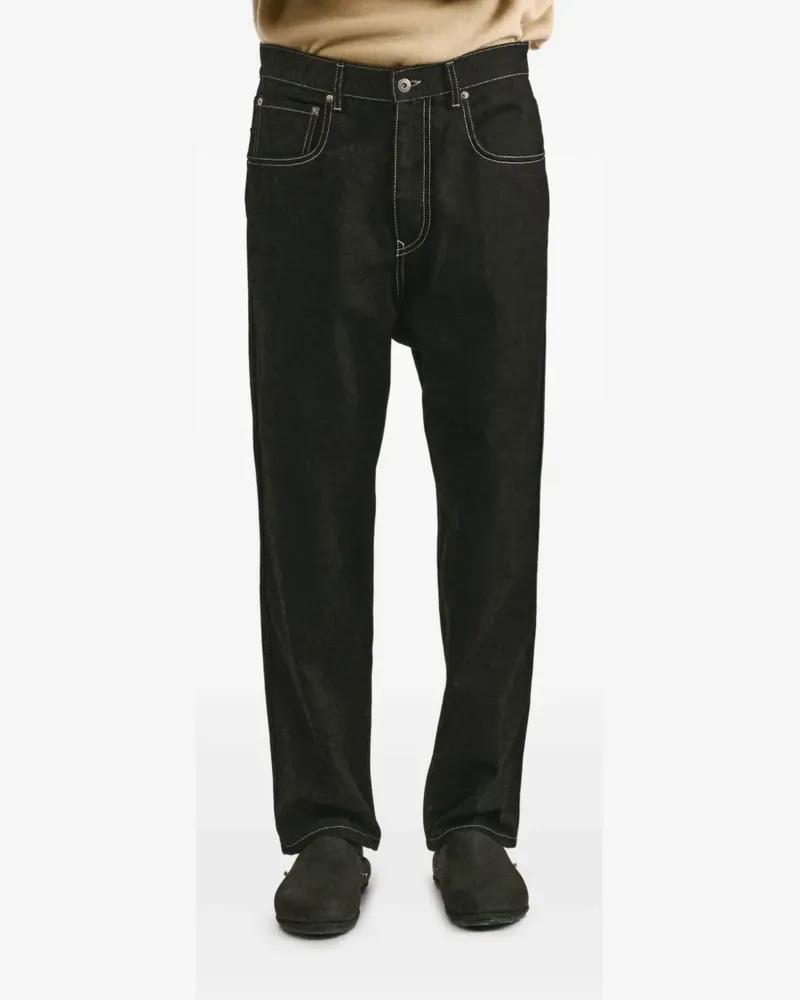 Casey Casey Leo Jeans mit Kontrastnähten - Schwarz Schwarz