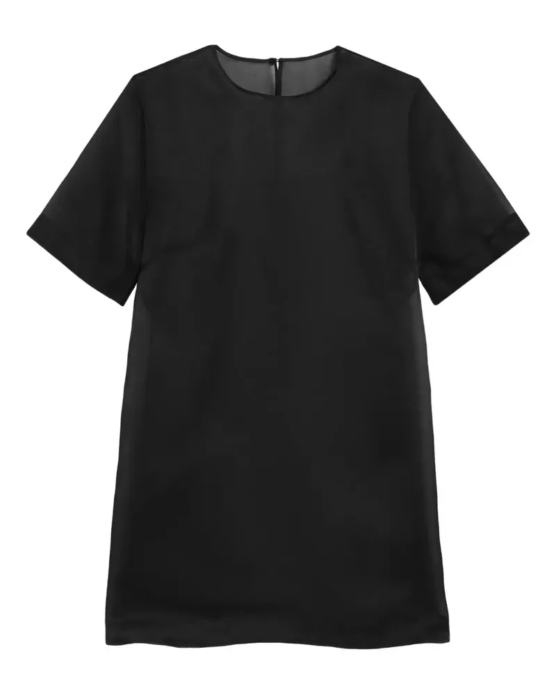 AMI Paris Kurzärmeliges Minikleid mit Trapezform - Schwarz Schwarz