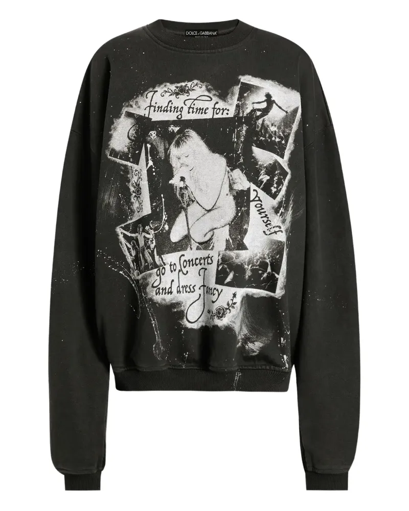 Dolce & Gabbana Sweatshirt mit Foto-Print - Schwarz Schwarz