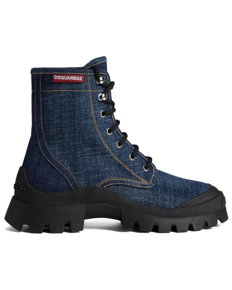 Dsquared2 Stiefel mit Schnürung Blau