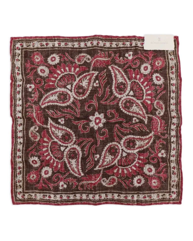 Brunello Cucinelli Schal mit Paisley-Print - Braun Braun