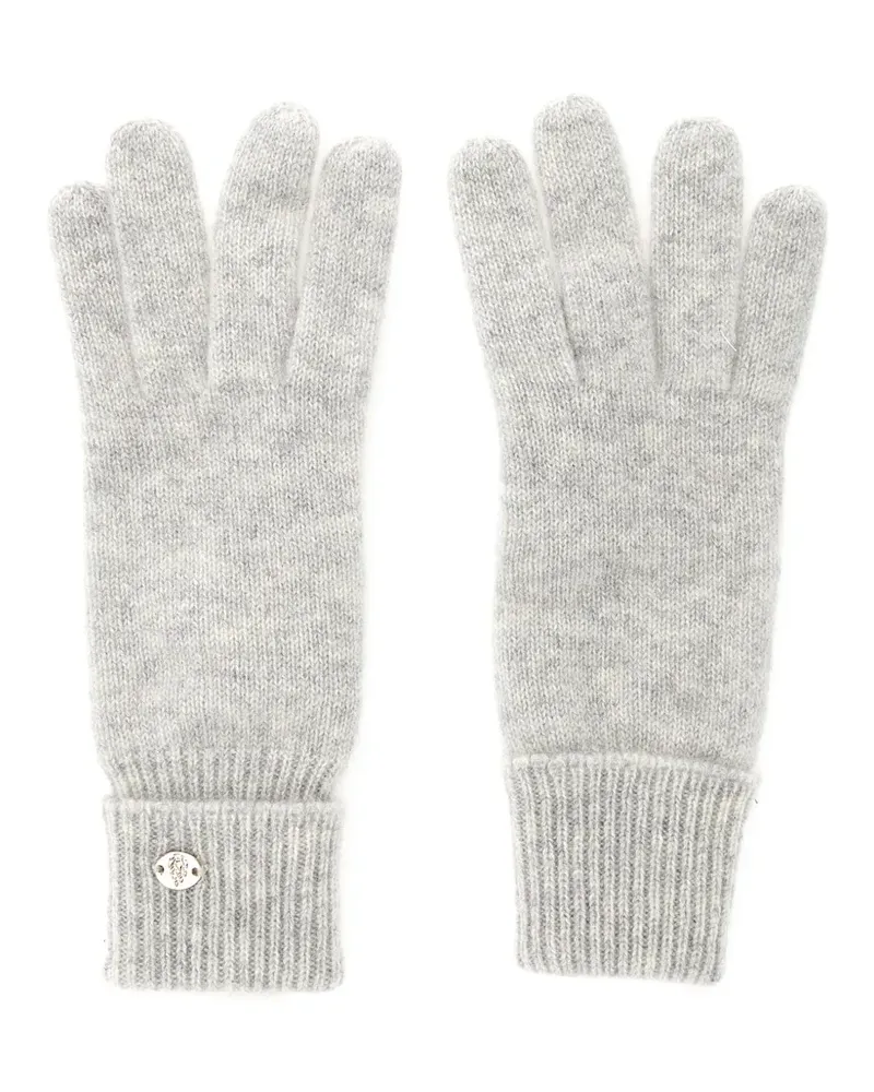 Helen Kaminski Blaire logo-charm knitted gloves - Grau Grau