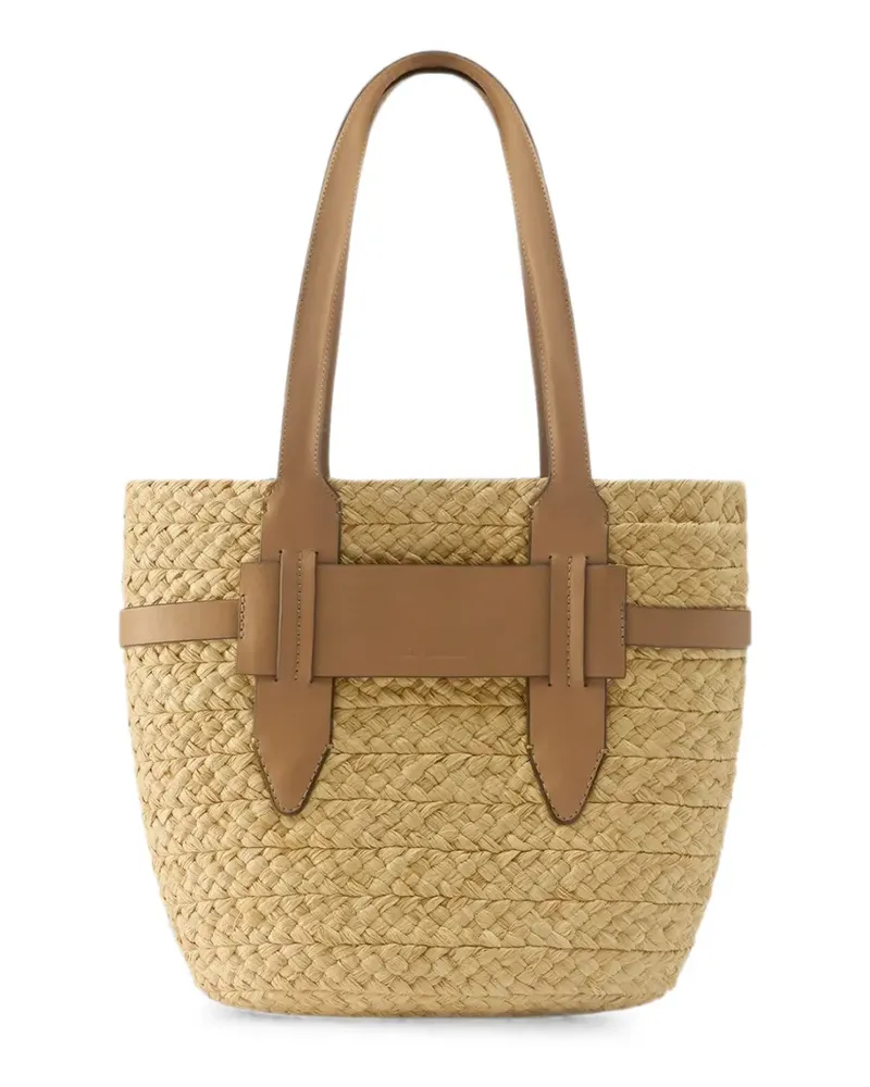 Helen Kaminski woven leather-trim tote bag - Nude Nude