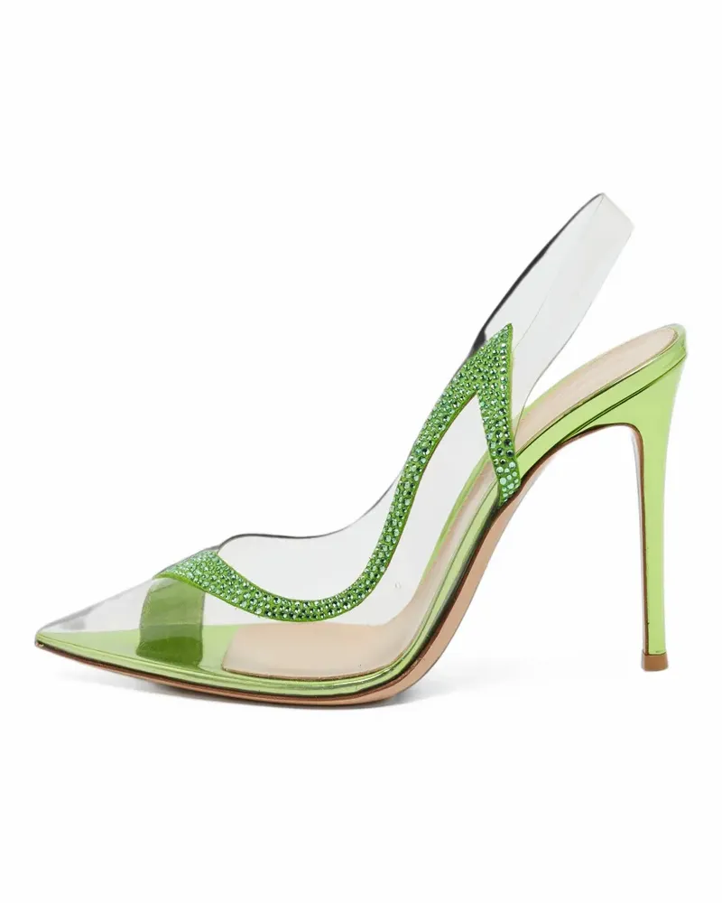 Gianvito Rossi Hortensia Pumps mit Kristallen - Grün Grün