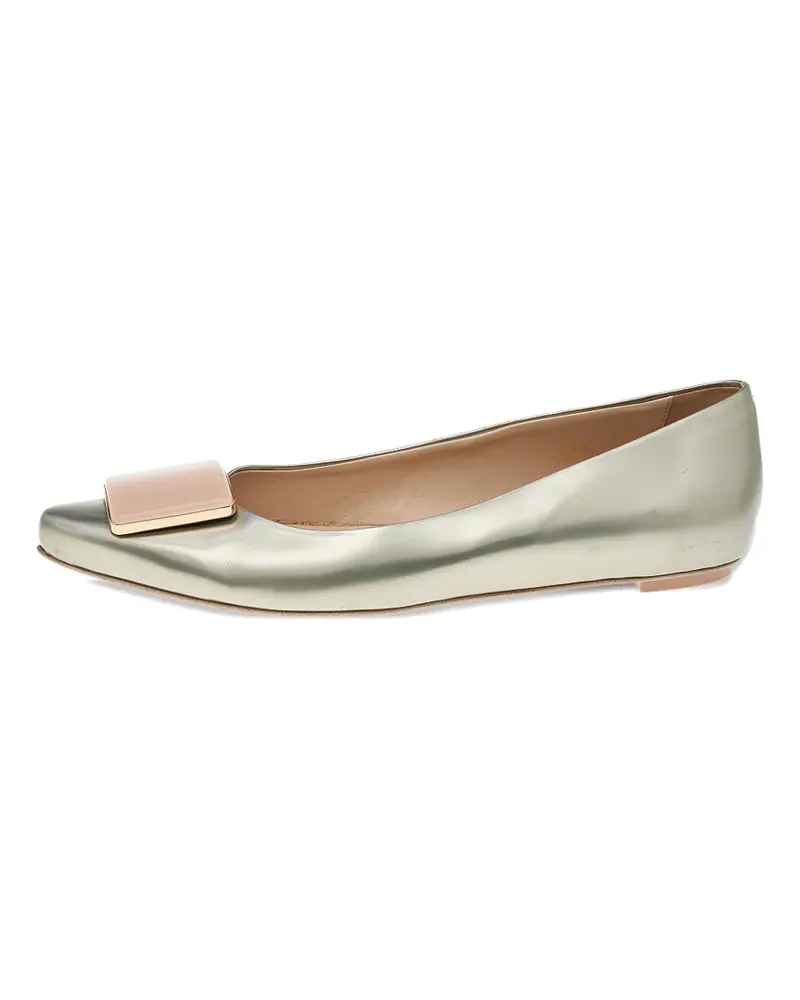 TOD'S buckle-detail ballet flats - Silber Silber