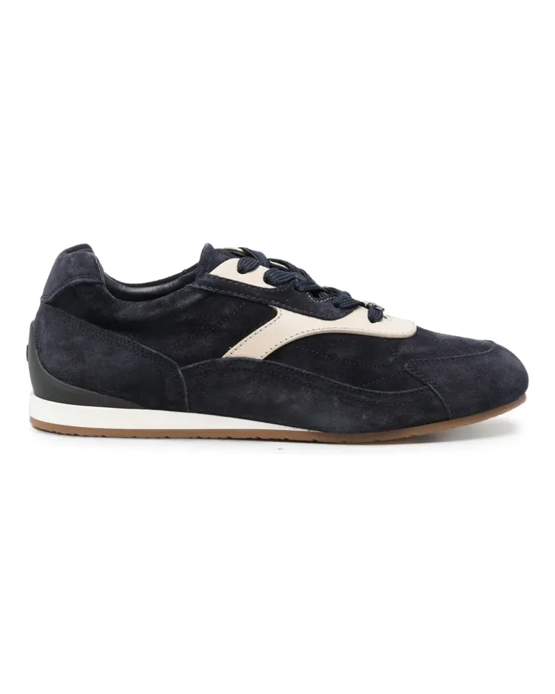 Ferragamo Gancini-plaque panelled sneakers - Blau Blau