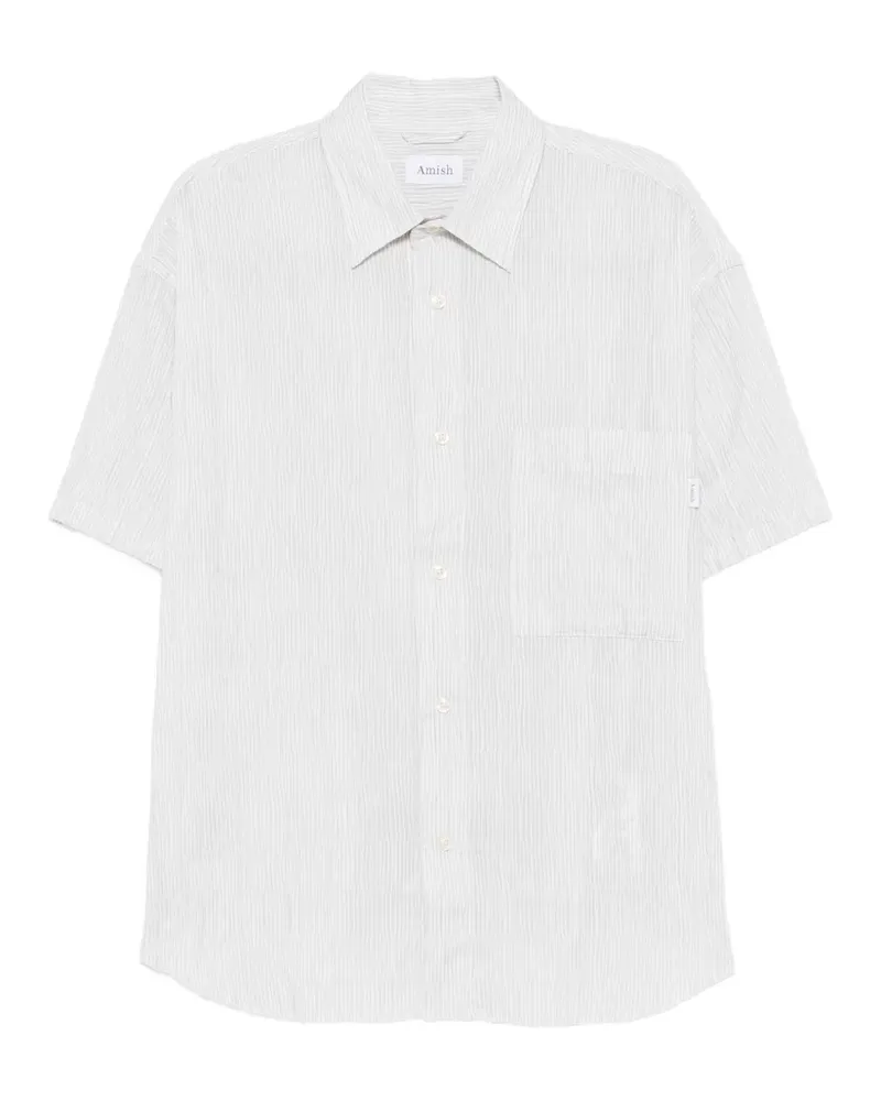 Amish striped short-sleeve shirt - Nude Nude