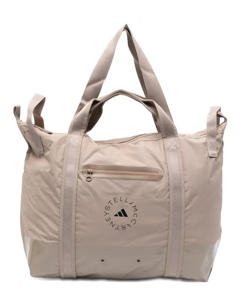 adidas logo zip tote bag - Grau Grau