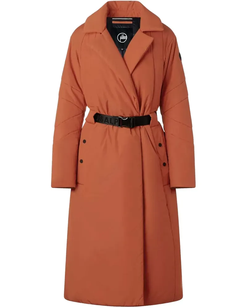 FUSALP Trenchcoat mit Logo-Patch - Orange Orange