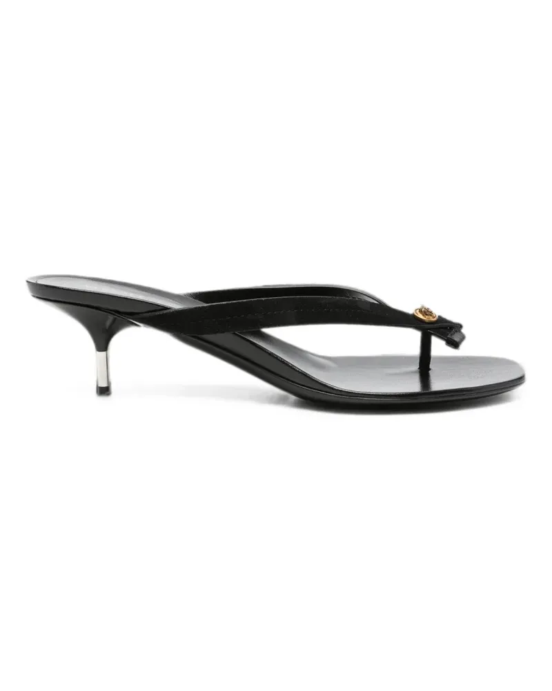 Versace Medusa plaque kitten-heel sandals - Schwarz Schwarz