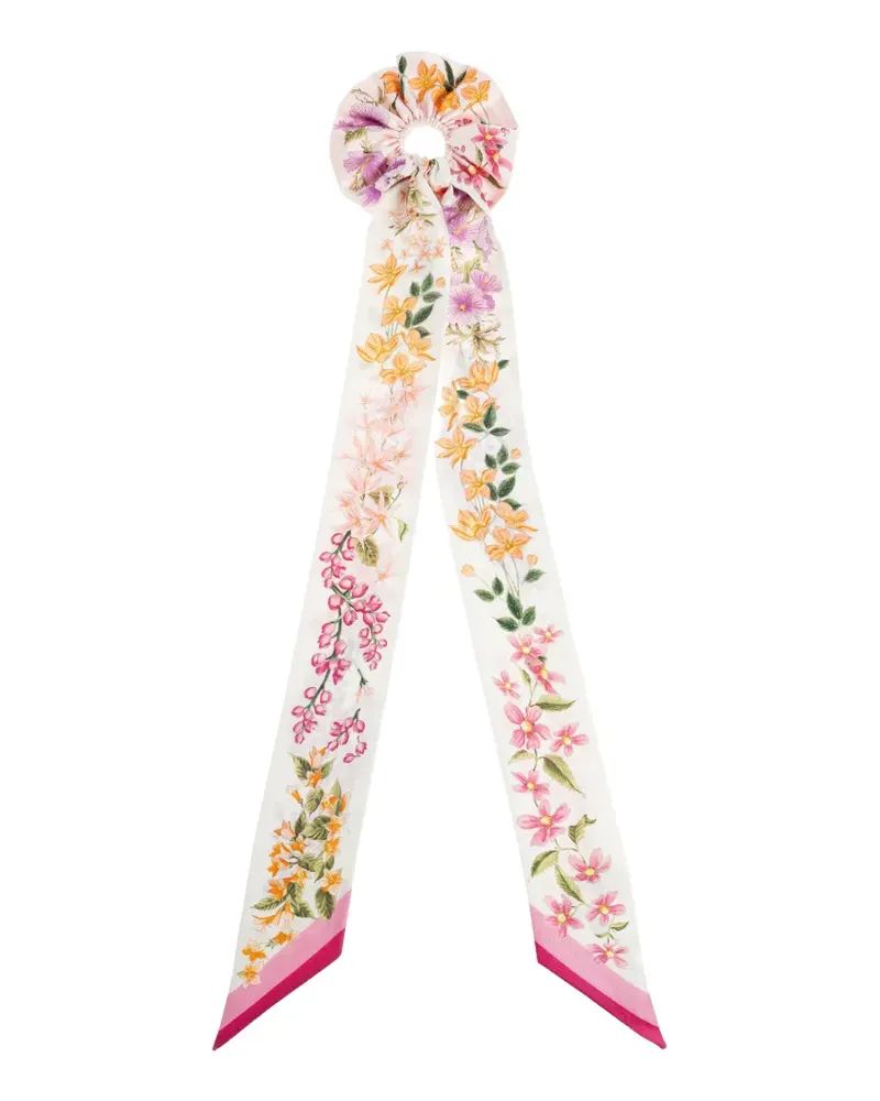 Ferragamo Haargummi mit Frühlings-Print und Mini-Bandeau - Nude Nude
