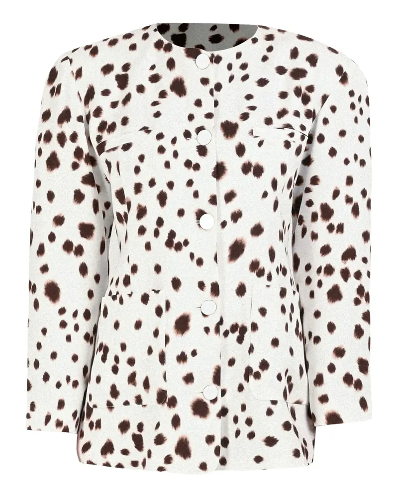 Rowen Rose Jacke mit Dalmatiner-Muster - Weiß Weiß