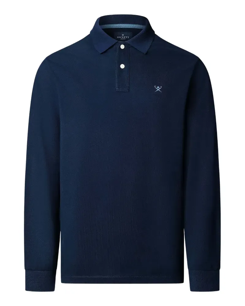 Hackett Poloshirt mit Logo-Stickerei - Blau Blau