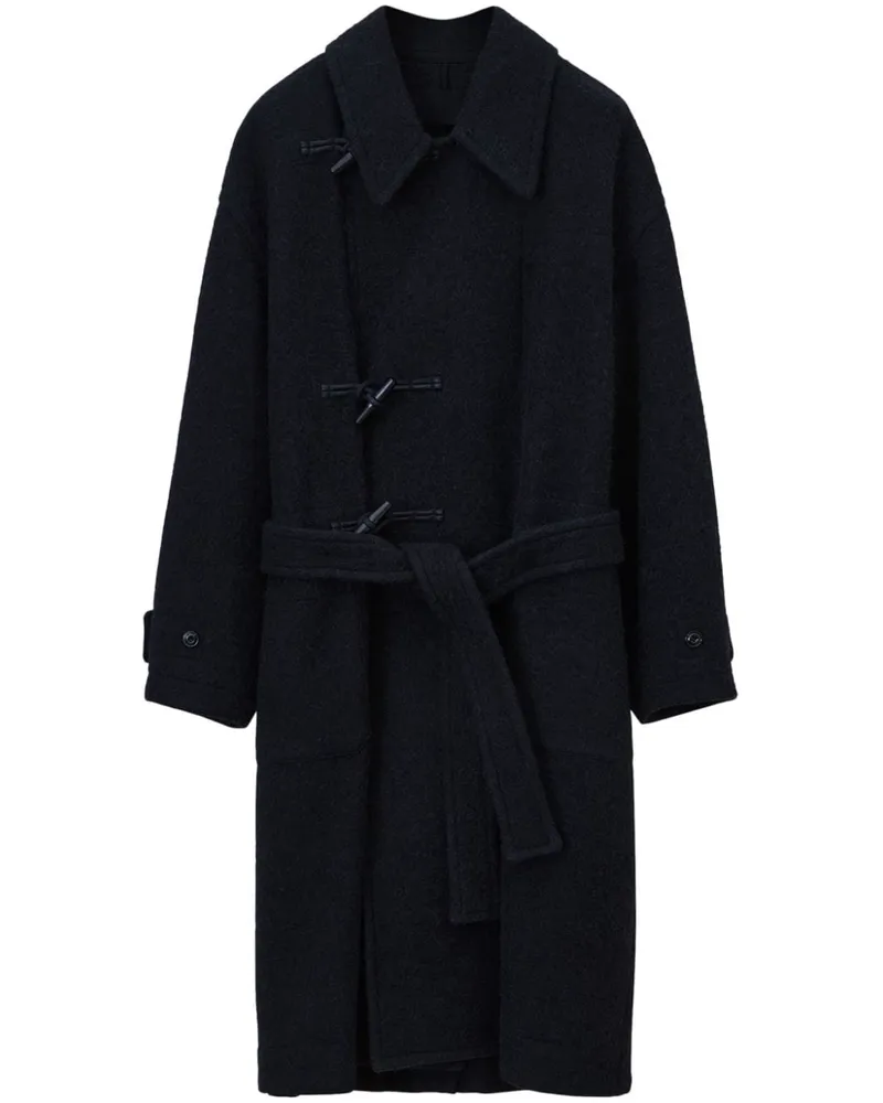 Christophe Lemaire Dufflecoat mit Gürtel - Schwarz Schwarz