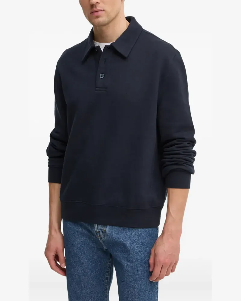 Filippa K Sweatshirt mit Poloshirtkragen - Blau Blau