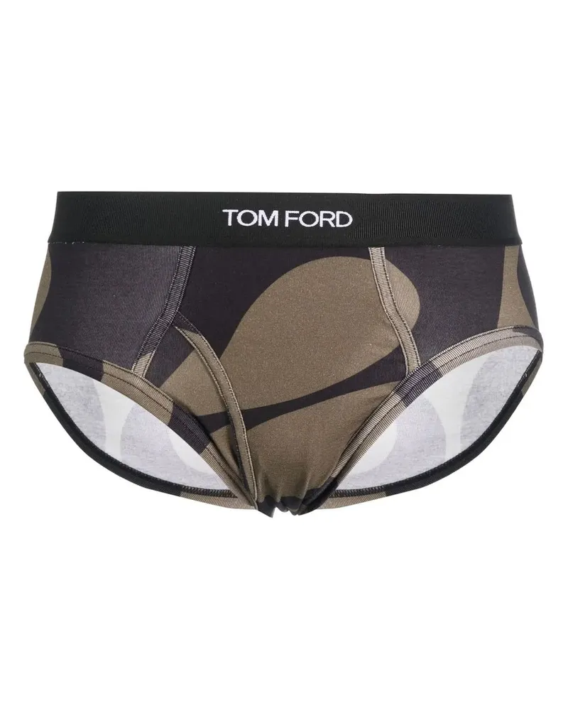 Tom Ford Slip mit Logo-Bund - Schwarz Schwarz