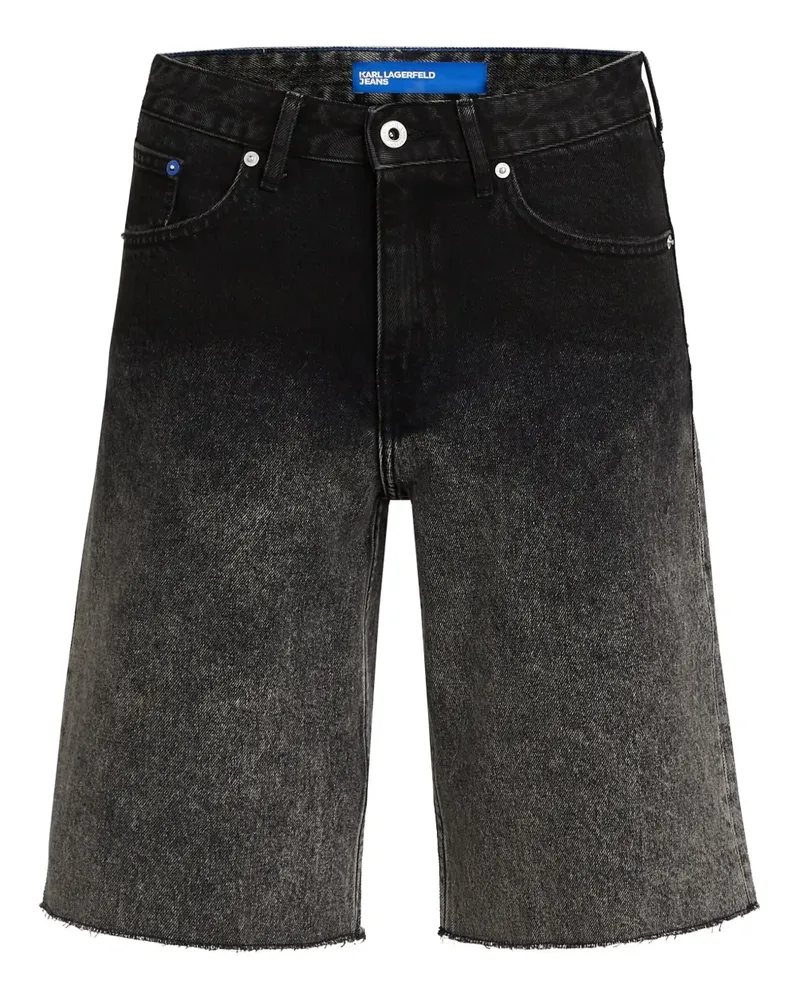 Karl Lagerfeld Jeans-Shorts mit Farbverlauf - Schwarz Schwarz