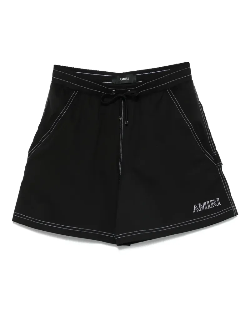 Amiri Badeshorts mit bestickter Tasche - Schwarz Schwarz