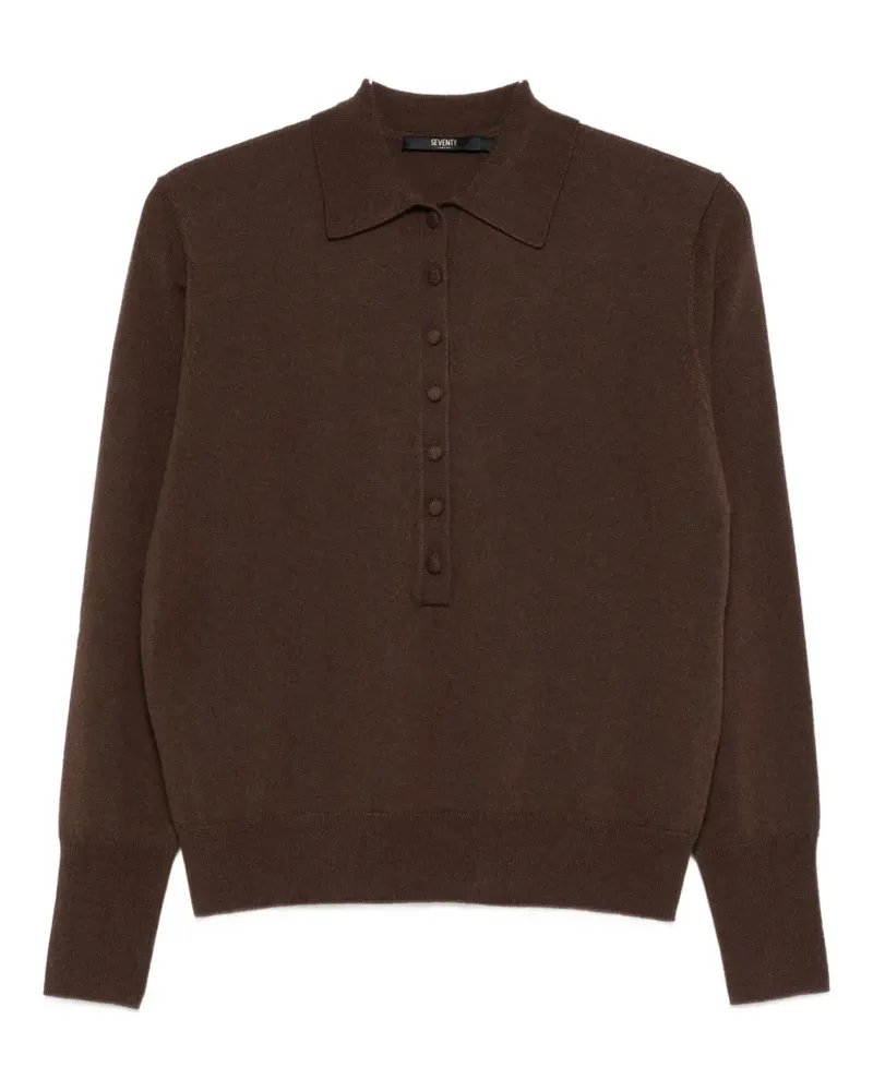 Seventy Oberteil mit Knopfleiste - Braun Braun