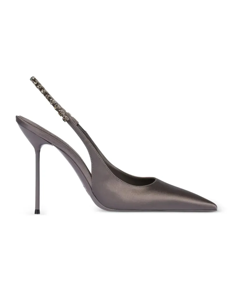 Paris Texas Lidia crystal-embellished slingback pumps - Grau Grau