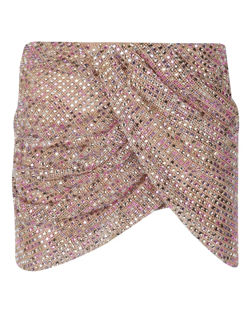 Self-Portrait crystal-embellished mini skirt - Rosa Rosa