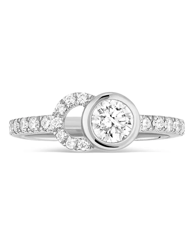 COURBET 18kt Weißgoldring mit synthetischen Diamanten - Silber Silber