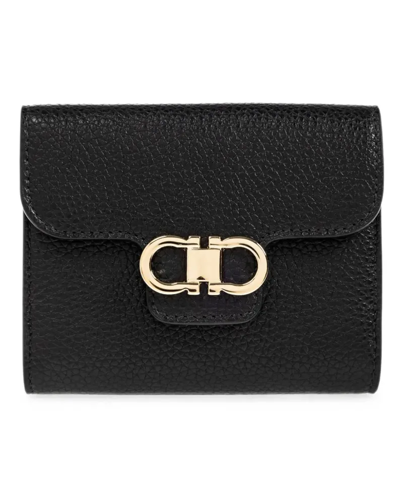 Ferragamo Portemonnaie mit Gancini-Detail - Schwarz Schwarz