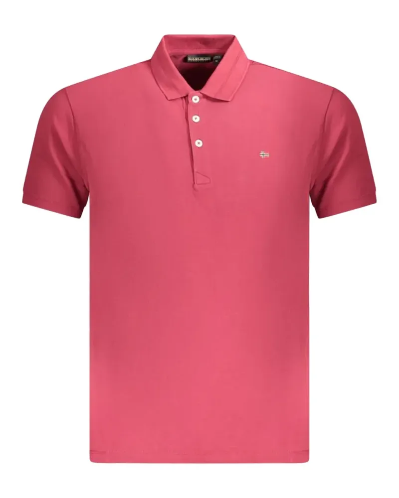 Napapijri logo-embroidered polo shirt - Rosa Rosa