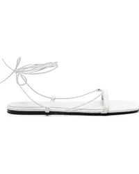 Totême The Croco Tie sandals Weiß