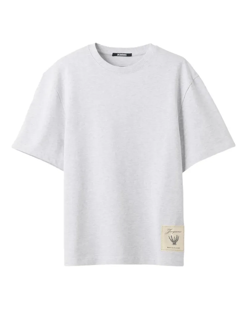 Jacquemus embroidered-logo T-shirt - Grau Grau