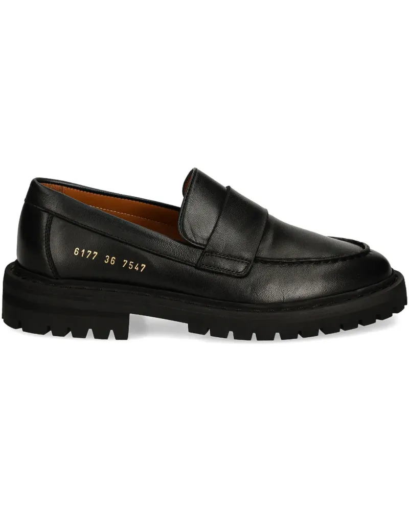 Common Projects Loafer aus Leder - Schwarz Schwarz