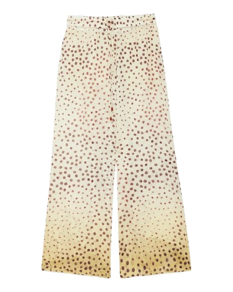 ottod’Ame polka-dot drawstring-waist trousers - Nude Nude