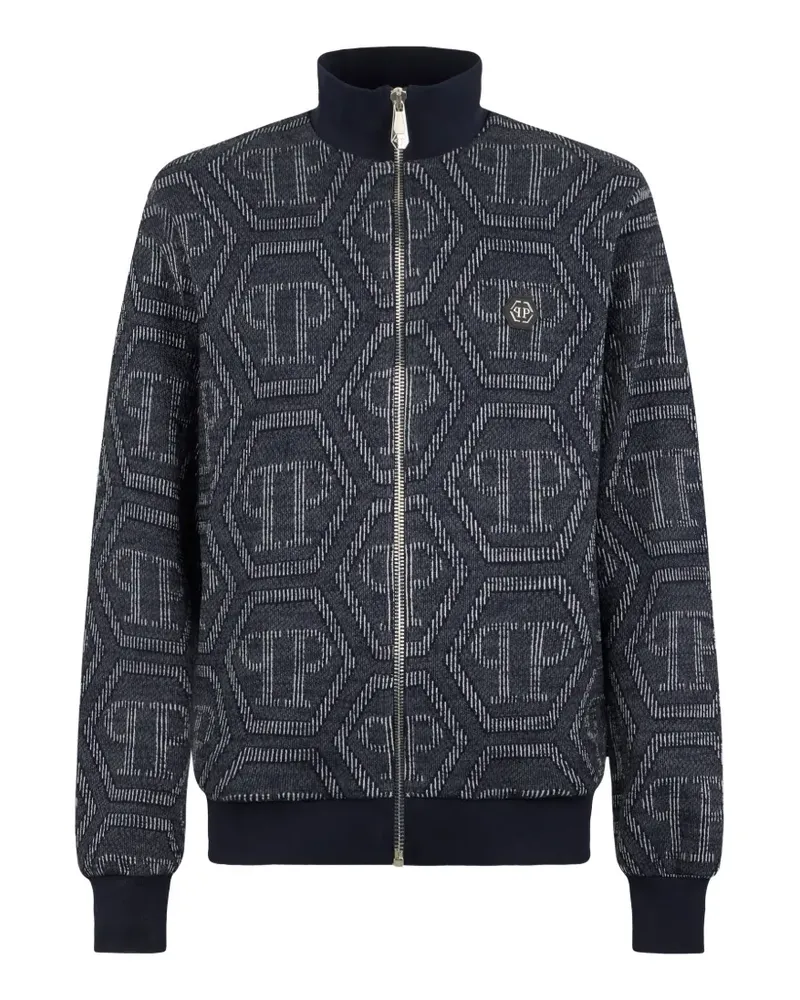 Philipp Plein jacquard monogram jacket - Blau Blau