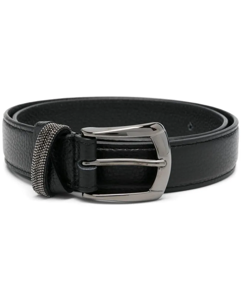 Peserico Gürtel mit Punto Luce-Besatz - Schwarz Schwarz