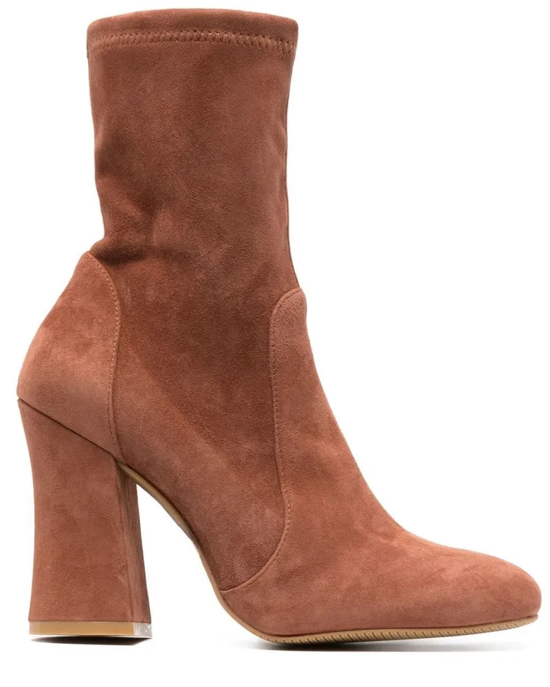 Stuart Weitzman Stiefel mit Blockabsatz 100mm - Braun Braun