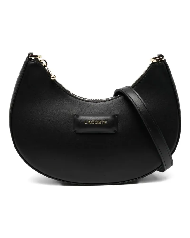 Lacoste Halbrunde Tasche mit Logo-Applikation - Schwarz Schwarz