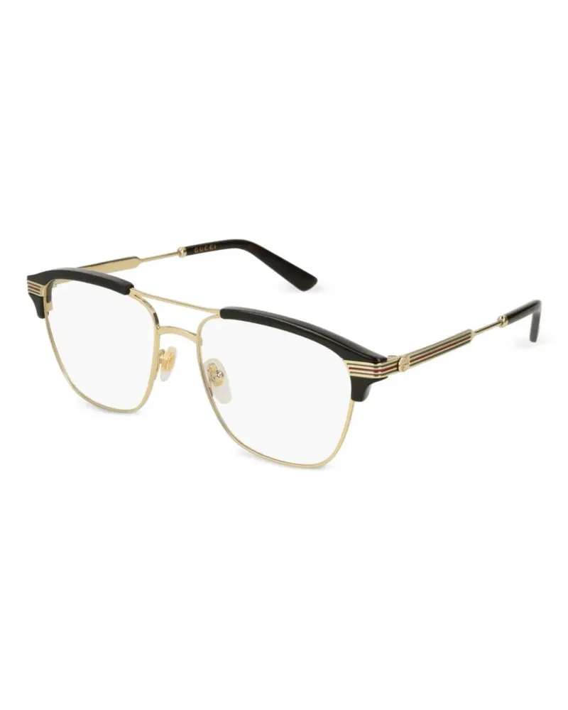 Gucci Brille mit eckigem Gestell - Gold Gold