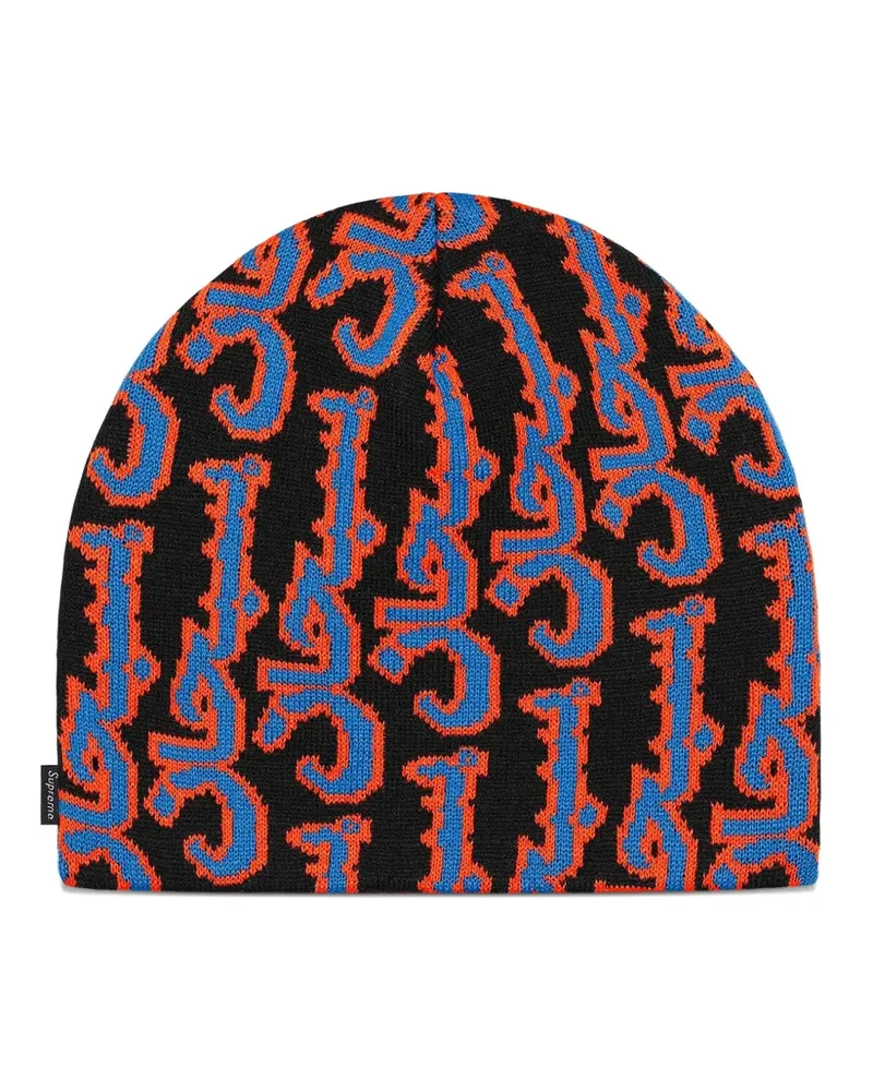 Supreme Being abstract-pattern beanie hat - Schwarz Schwarz