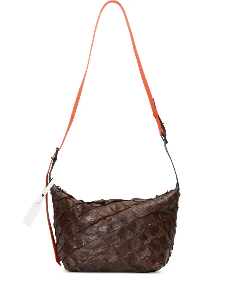 Osklen Große Bakare Schultertasche mit Steppung - Braun Braun