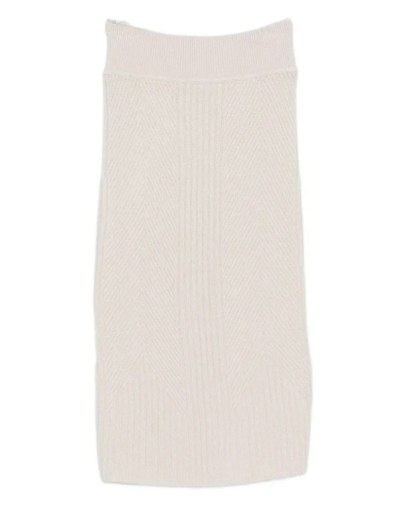 Lorena Antoniazzi ribbed midi skirt - Nude Nude