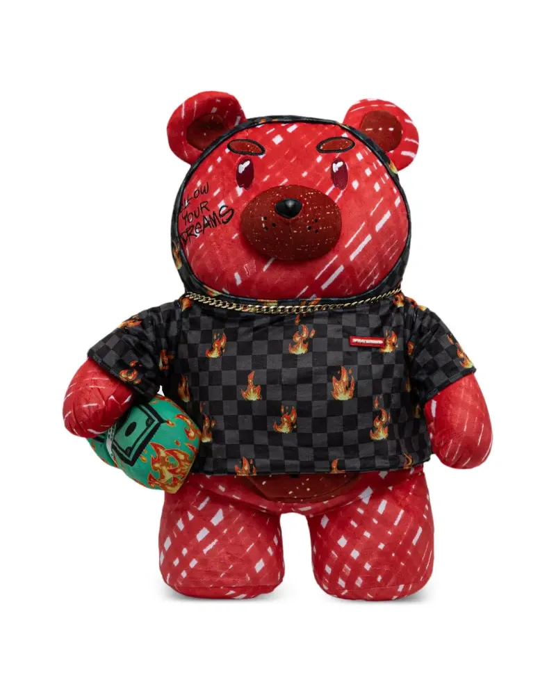 Sprayground Rucksack in Bärenform - Rot Rot