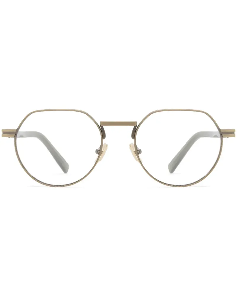 Ermenegildo Zegna Brille mit geometrischem Gestell - Gold Gold