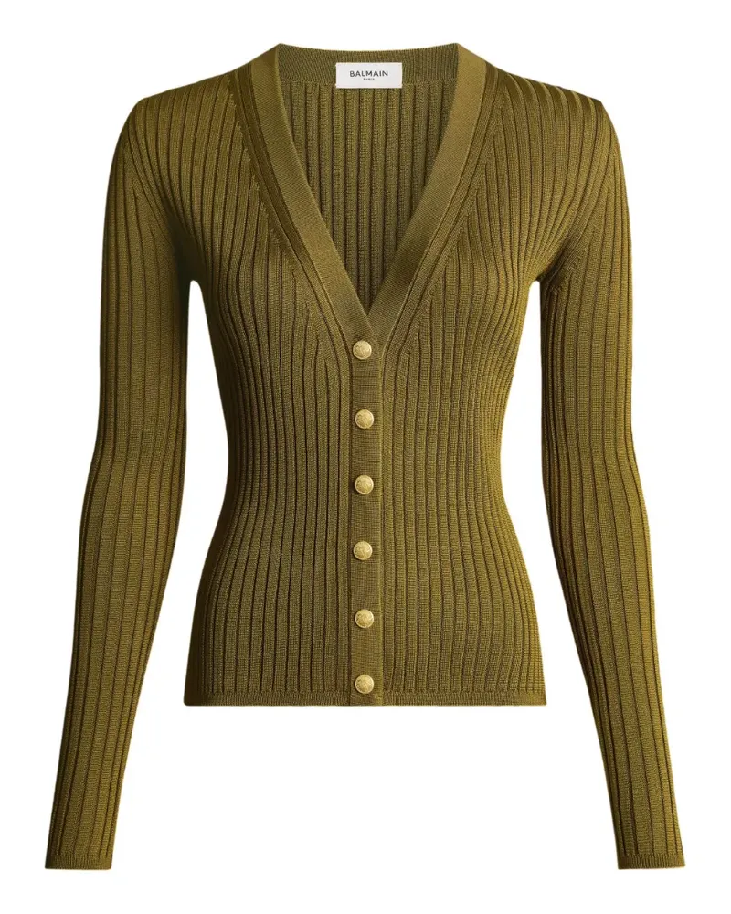 Balmain Gestrickter Cardigan - Grün Grün