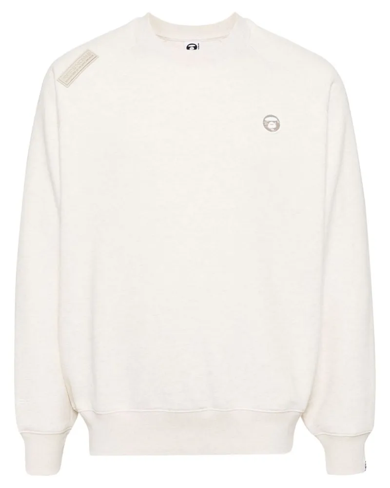 BAPE Sweatshirt mit Logo-Patch - Nude Nude