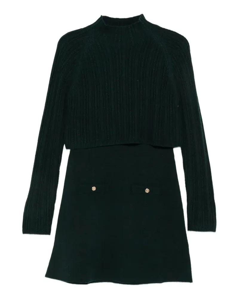 Maje ribbed-knit mini dress and sweater set - Grün Grün