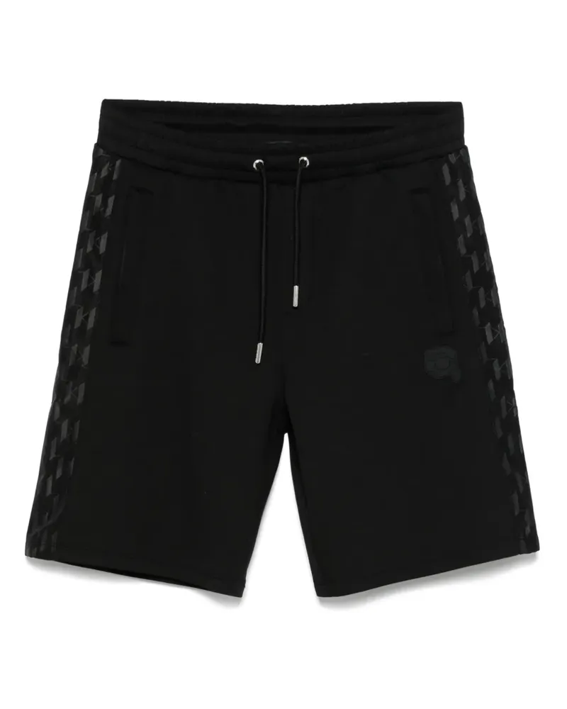 Karl Lagerfeld Joggingshorts mit Ikon-Patch - Schwarz Schwarz