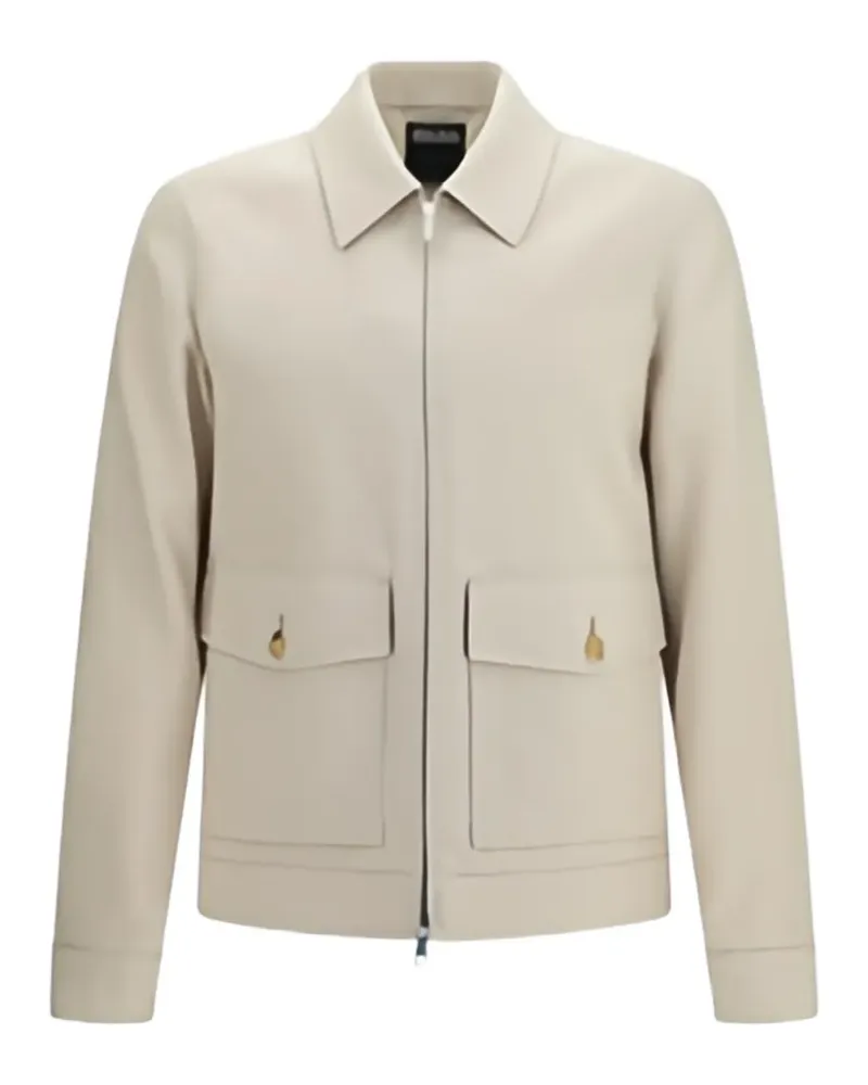 Ermenegildo Zegna Oasi flap-pocket zip-up jacket - Nude Nude