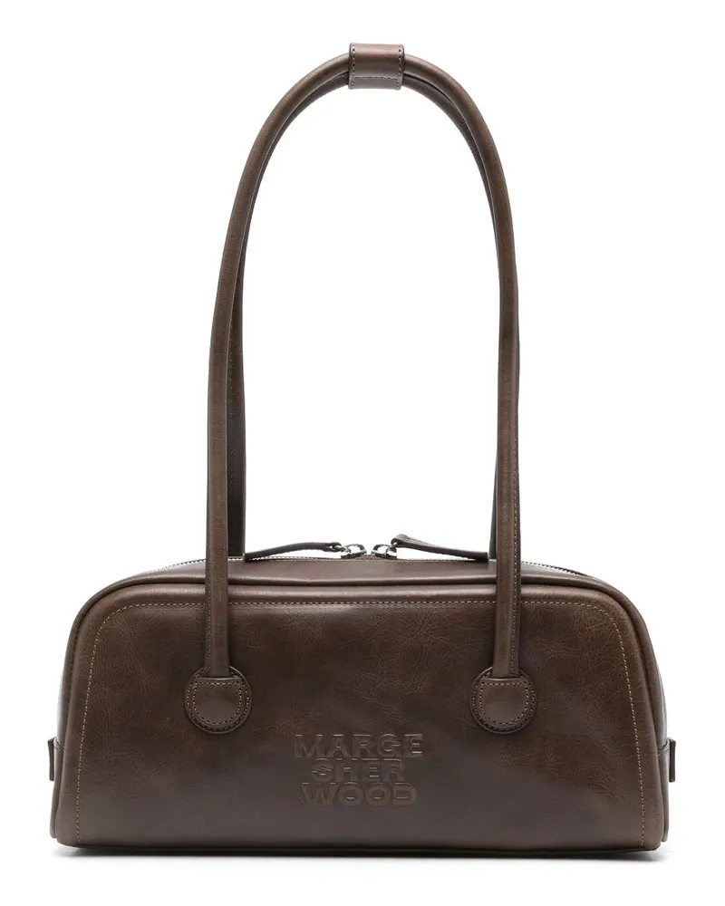Marge Sherwood Schultertasche mit Logo-Prägung - Braun Braun